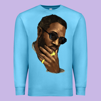 Black Man Premium Sweatshirt Designed By Howdyjamesfarm