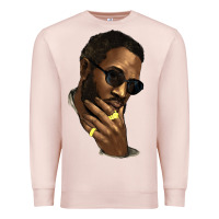 Pale Pink Black man Premium Sweatshirt - HowdyJamesFarm