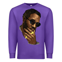 Purple Black man Premium Sweatshirt - HowdyJamesFarm