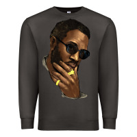 Smoke Black man Premium Sweatshirt - HowdyJamesFarm