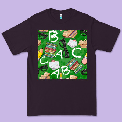 English Class Seamless Pattern Premium Tee Designed By Bundleandbundleshop