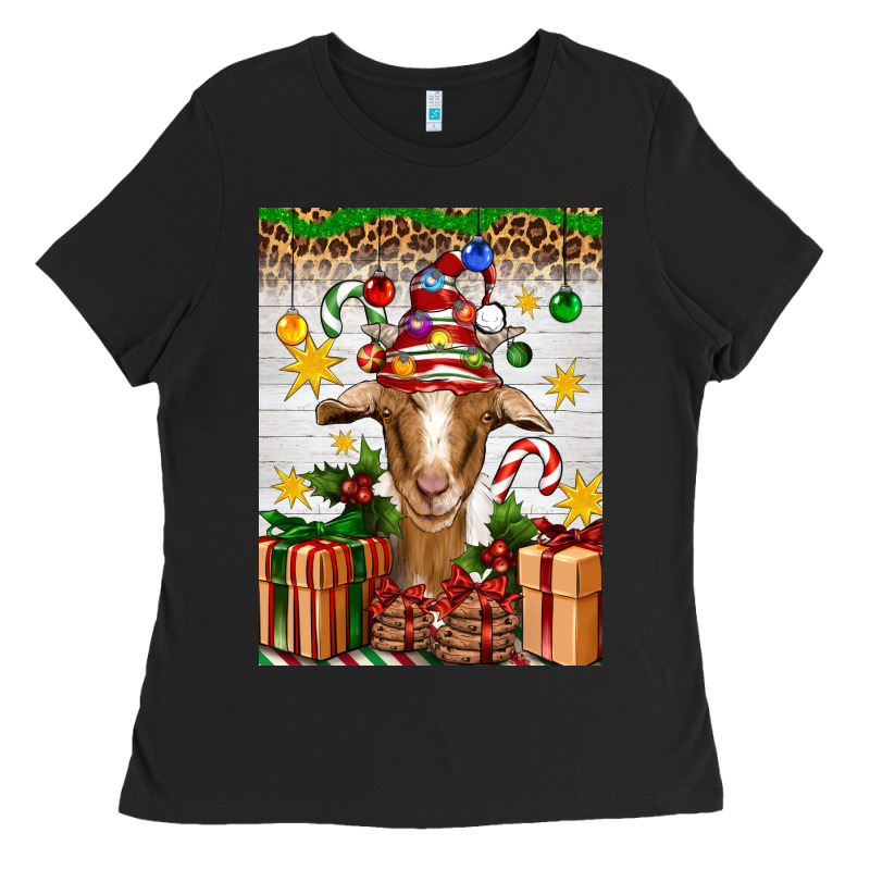 Christmas Goat Air Freshener Ladies Tee by Artiststas | Teevron