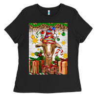 Black christmas goat air freshener Ladies Tee - Artiststas