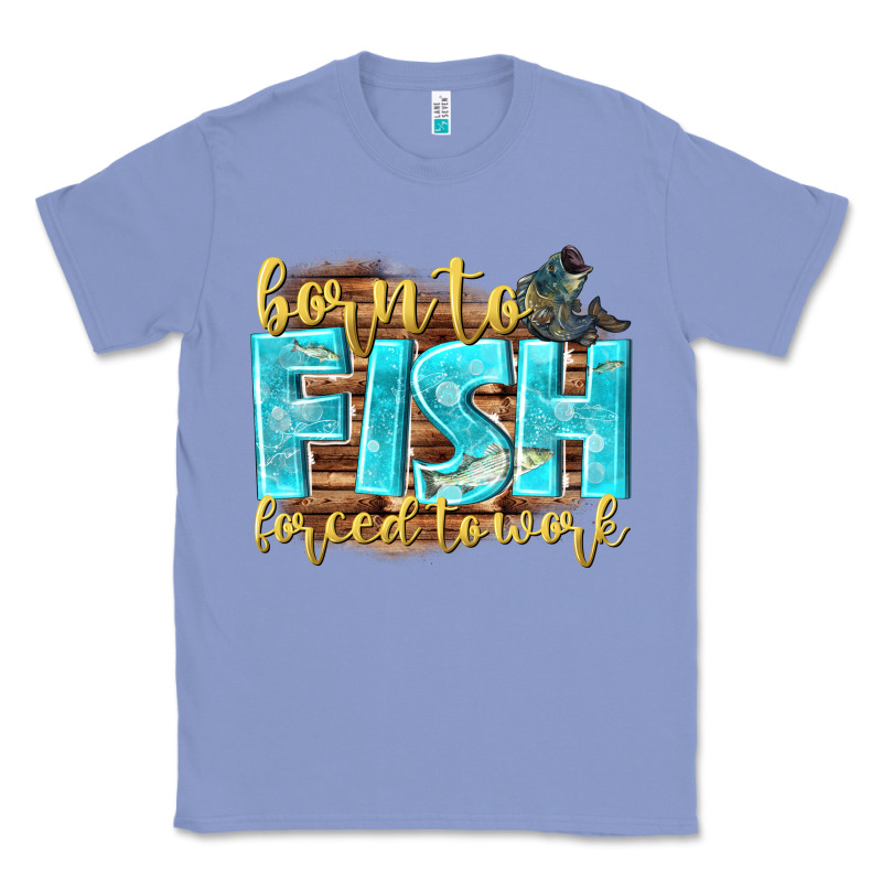 Born To Fish Forced To Work Classic Tee by NancyCooperArtShop | Teevron