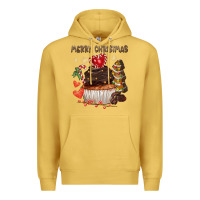 Antique Gold merry christmas cupcake chocolate Premium Hoodie - CowGirlArtShop
