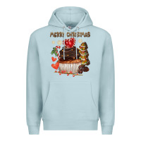 Blue Mist merry christmas cupcake chocolate Premium Hoodie - CowGirlArtShop