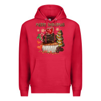 Cardinal merry christmas cupcake chocolate Premium Hoodie - CowGirlArtShop