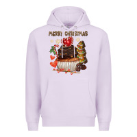 Lilac merry christmas cupcake chocolate Premium Hoodie - CowGirlArtShop
