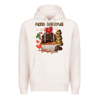 Pale Pink merry christmas cupcake chocolate Premium Hoodie - CowGirlArtShop