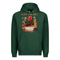 Sports Green merry christmas cupcake chocolate Premium Hoodie - CowGirlArtShop