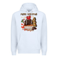 White merry christmas cupcake chocolate Premium Hoodie - CowGirlArtShop