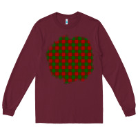 Christmas Tartan Patch Long Sleeve Tee | Teevron