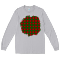 Moon Dust Christmas Tartan Patch Long Sleeve Tee - BundleAndBundleShop