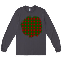 Smoke Christmas Tartan Patch Long Sleeve Tee - BundleAndBundleShop
