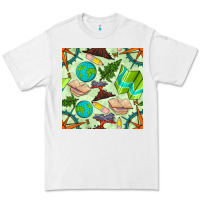 White geography class seamless pattern Premium Tee - BundleAndBundleShop