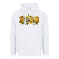White 2023 skeleton middle finger new year Heavyweight Hoodie - CowGirlArtShop