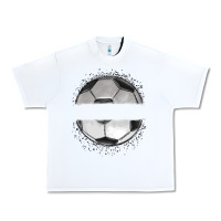 White custom soccer Urban Heavy Tee - MaliasSmallBusiness