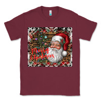 Burgundy merry Christmas Classic Tee - CowhideDigitalArt