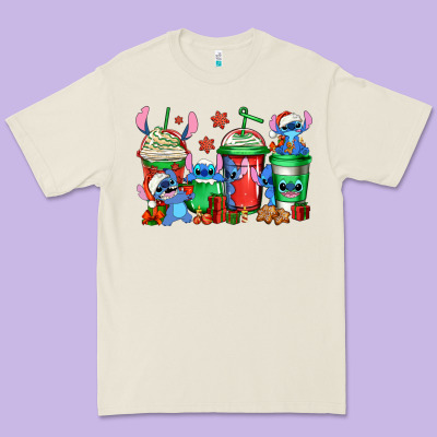 Christmas Stitch Coffee Premium Tee Designed By Jasminsmagicworld