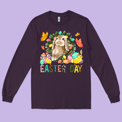 Easter Day Long Sleeve Tee Designed By Bundleandbundleshop