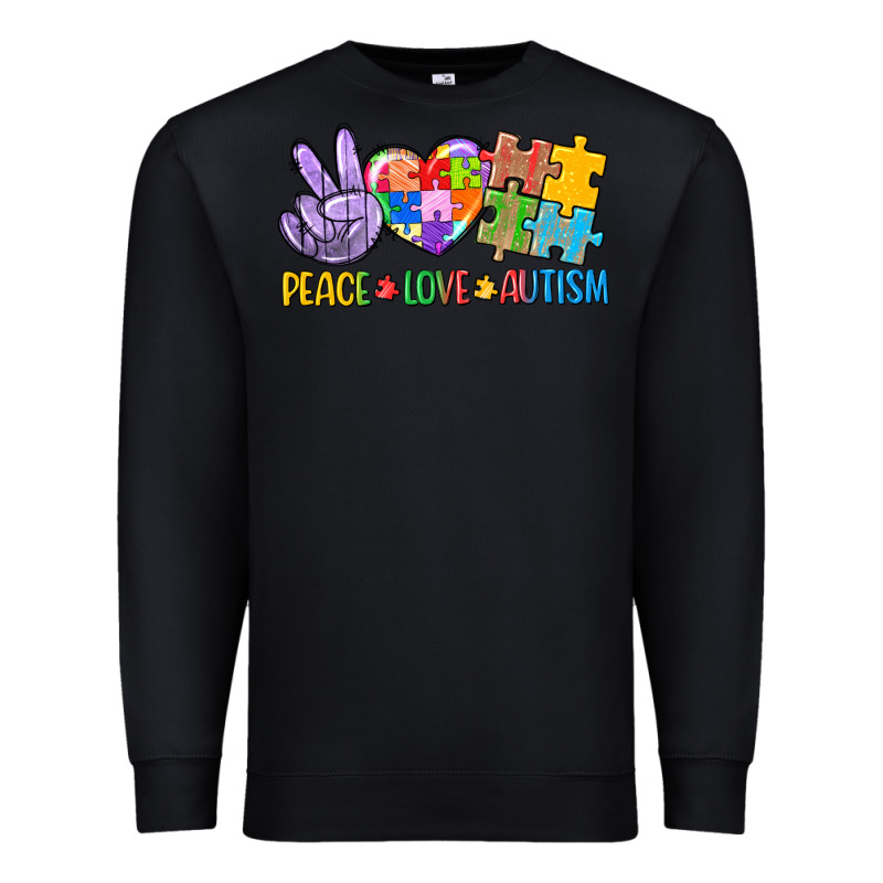 Peace Love Autism Premium Sweatshirt by CowGirlArtShop | Teevron