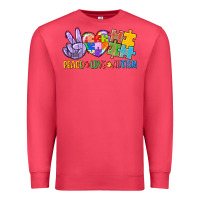 Cardinal Peace love Autism Premium Sweatshirt - CowGirlArtShop
