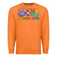 Carrot Peace love Autism Premium Sweatshirt - CowGirlArtShop