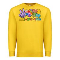 Lemon Peace love Autism Premium Sweatshirt - CowGirlArtShop