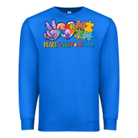 True Royal Peace love Autism Premium Sweatshirt - CowGirlArtShop