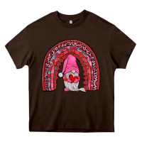 Chocolate Brown valentines gnomies rainbow Heavy Core Tee - JahusDesignShop