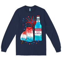 Navy th of july drinks, american ice Long Sleeve Tee - JahusDesignShop
