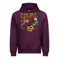 Mauve Wine Mama Needs A Drink Urban Hoodie - FaDigitalArtStudio