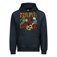 Navy Mama Needs A Drink Urban Hoodie - FaDigitalArtStudio