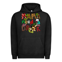Pigment Black Mama Needs A Drink Urban Hoodie - FaDigitalArtStudio