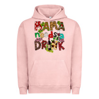 Pigment Salmon Mama Needs A Drink Urban Hoodie - FaDigitalArtStudio