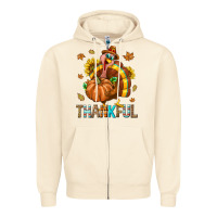 Sandshell Thankful Turkey Zipper Hoodie - texasbilliewilder