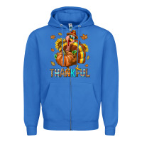 True Royal Thankful Turkey Zipper Hoodie - texasbilliewilder