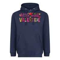 Navy Little miss Valentine Heavyweight Hoodie - HowdyJamesFarm