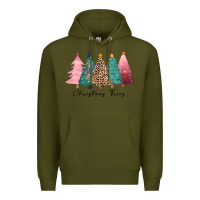 Army Green christmas trees Premium Hoodie - CowGirlArtShop