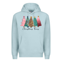 Blue Mist christmas trees Premium Hoodie - CowGirlArtShop