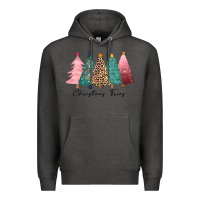 Charcoal Heather christmas trees Premium Hoodie - CowGirlArtShop