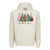 Oatmeal Heather christmas trees Premium Hoodie - CowGirlArtShop