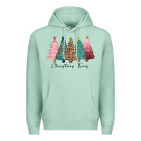 Seafoam christmas trees Premium Hoodie - CowGirlArtShop