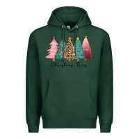 Sports Green christmas trees Premium Hoodie - CowGirlArtShop