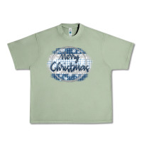 Oil Green merry christmas blue Urban Heavy Tee - MaliasSmallBusiness