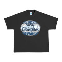 Pigment Black merry christmas blue Urban Heavy Tee - MaliasSmallBusiness