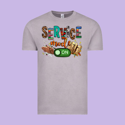 Service Mode On Woman Version Vintage Tee Designed By Nancycooperartshop