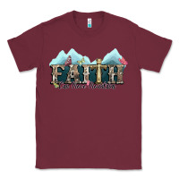 Burgundy faith can move mountains cross Classic Tee - NancyCooperArtShop