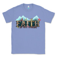 Colony Blue faith can move mountains cross Classic Tee - NancyCooperArtShop