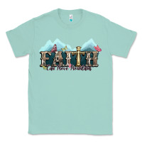Seafoam faith can move mountains cross Classic Tee - NancyCooperArtShop